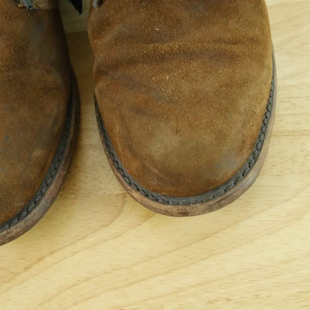 FRYE Men's Chukka Boots 9B Brown Suede USA Made Lace Up Shoes Desert‎ Patina